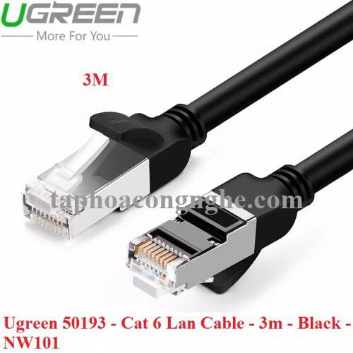 Ugreen 50193 3M màu Đen Dây mạng Lan cat6 Đầu bấm kim loại NW101 30050193